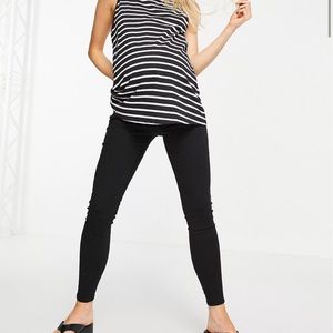 Topshop Maternity under bump black Joni jeans
